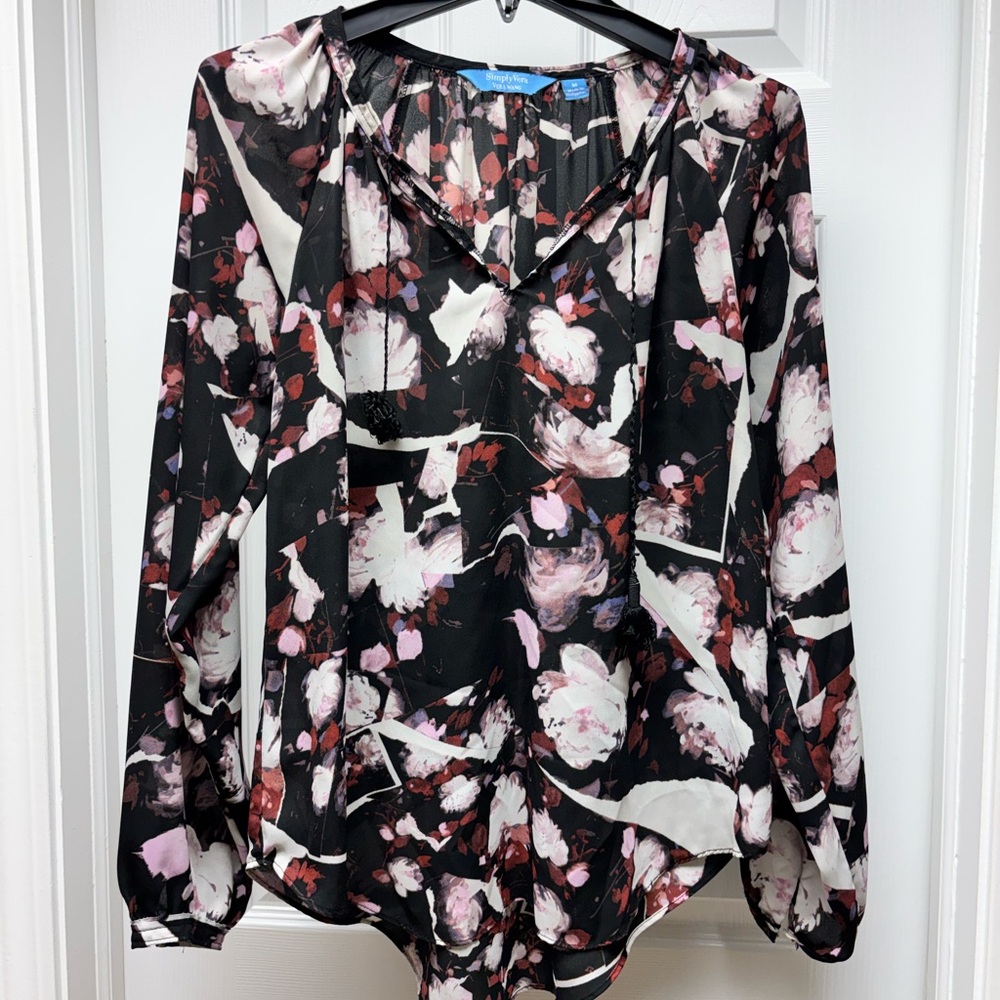 Simply Vera Vera Wang Floral Blouse – Women’s Medium
